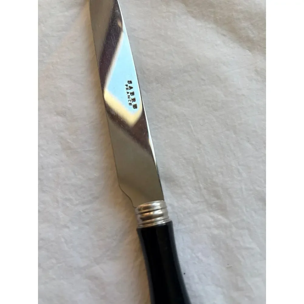 NEW Sabre Paris Bamboo Dinner Knife – Black Handle